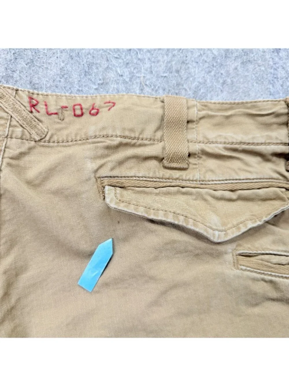 Polo Ralph Lauren Cargo Pants Men 42 x 30 Beige Paratrooper Military Adjustable